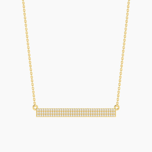 Tell Me Straight Pendant Necklace in gold by Ella Stein
