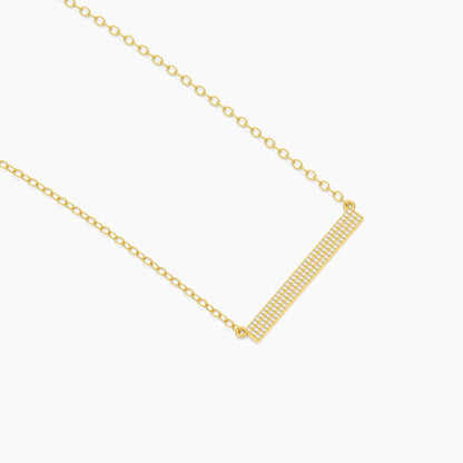 Tell Me Straight Pendant Necklace in gold by Ella Stein