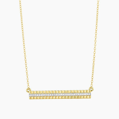 Groovy Bar Pendant Necklace in gold by Ella Stein