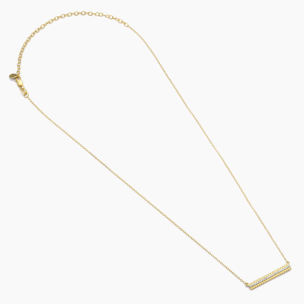 Groovy Bar Pendant Necklace in gold by Ella Stein