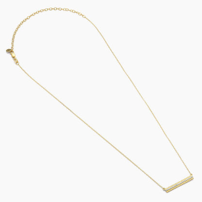 Groovy Bar Pendant Necklace in gold by Ella Stein