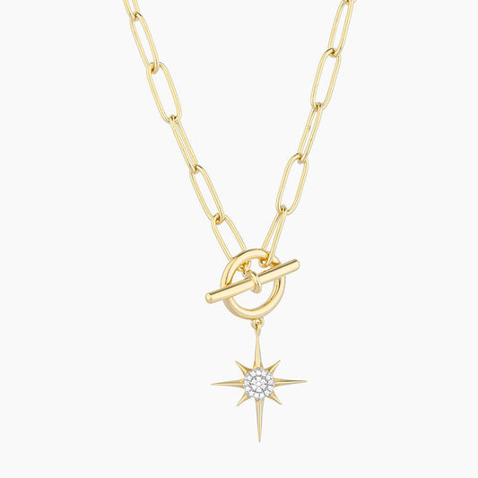 The North Star Pendant Necklace in gold by Ella Stein