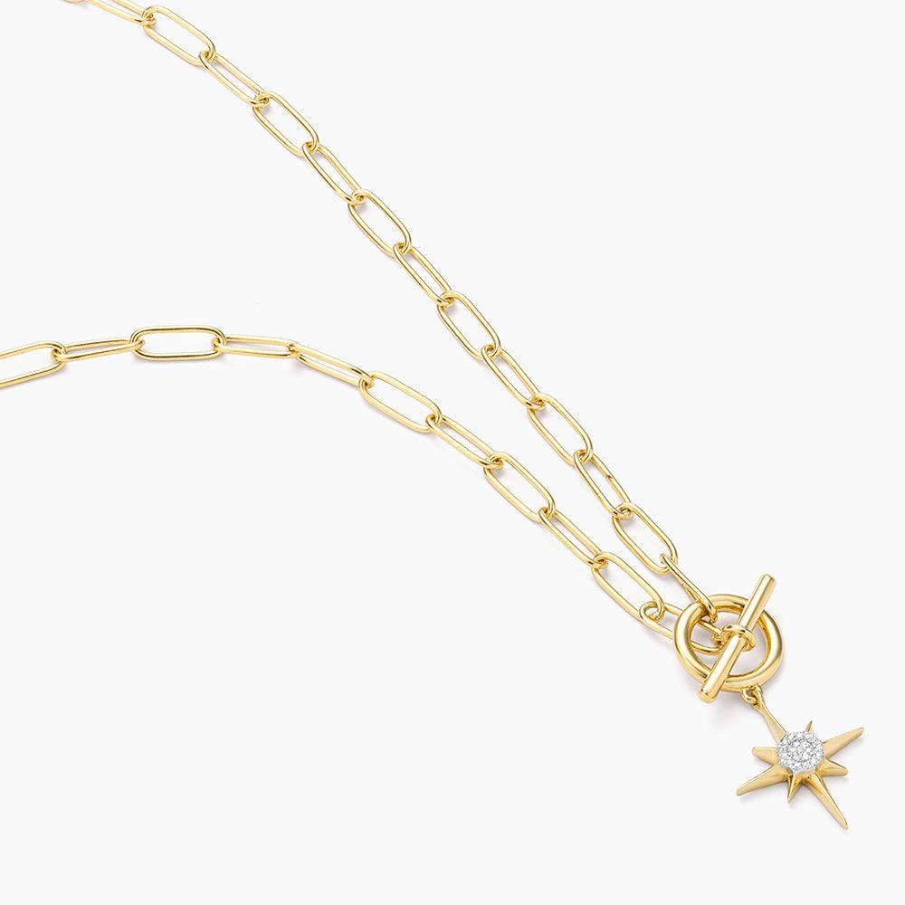 The North Star Pendant Necklace in gold by Ella Stein