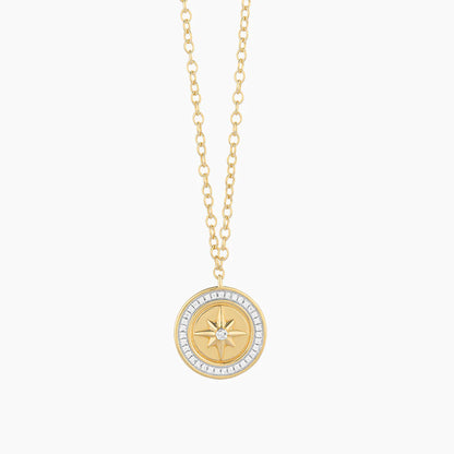 Your Own Path Compass Pendant Necklace in gold by Ella Stein