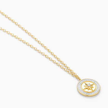 Your Own Path Compass Pendant Necklace in gold by Ella Stein