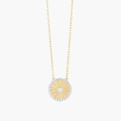 Circleburst Pendant Necklace in gold by Ella Stein