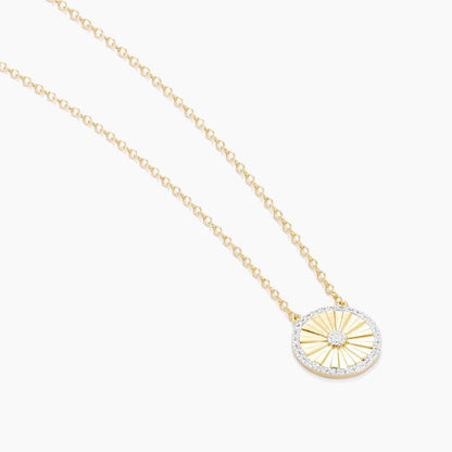 Circleburst Pendant Necklace in gold by Ella Stein