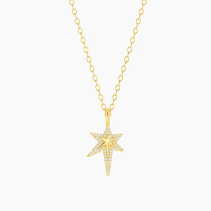Way Finder Pendant Necklace in gold by Ella Stein
