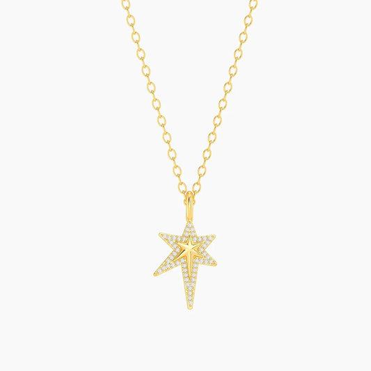 Way Finder Pendant Necklace in gold by Ella Stein