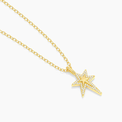 Way Finder Pendant Necklace in gold by Ella Stein