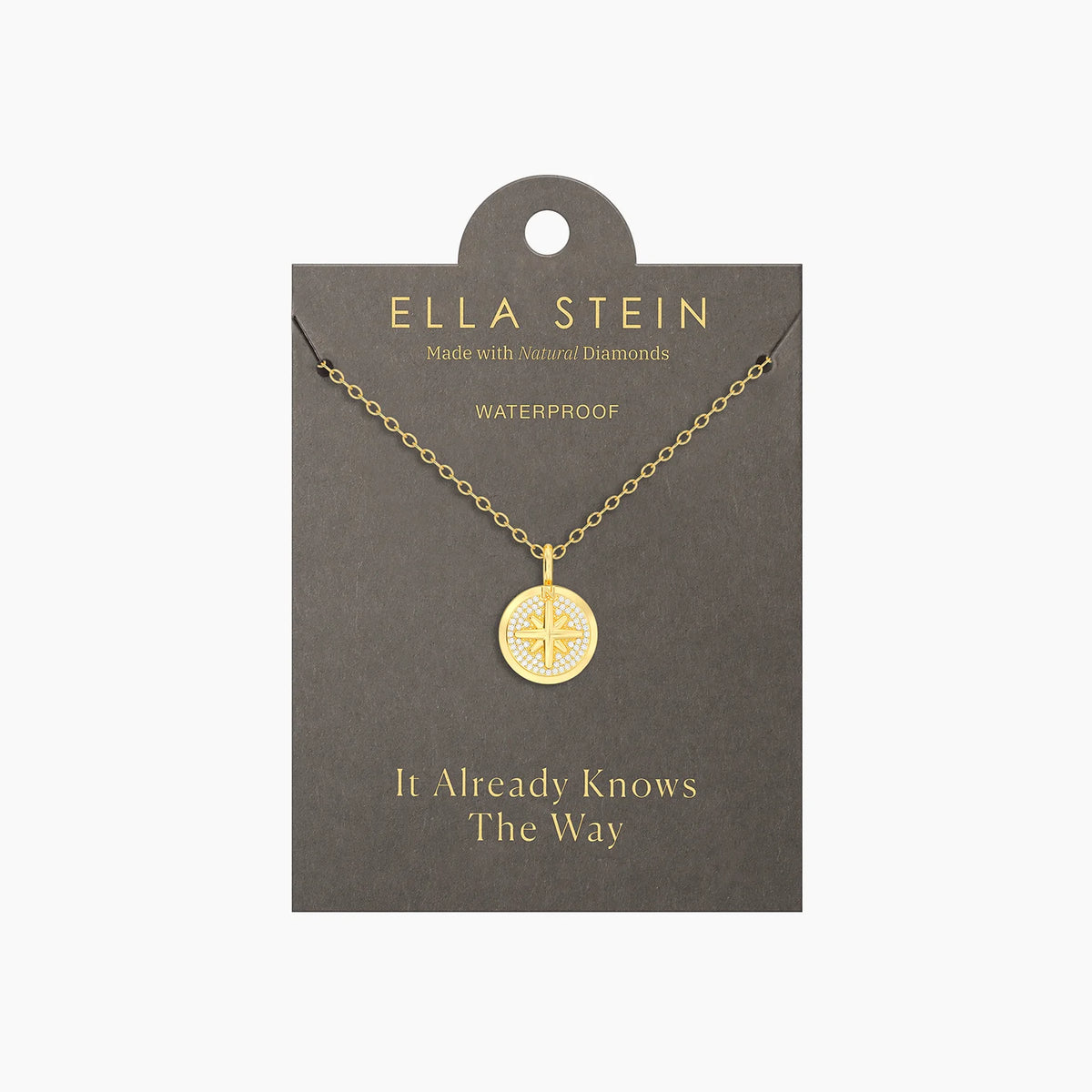 Quiet Faith Pendant Necklace in gold by Ella Stein