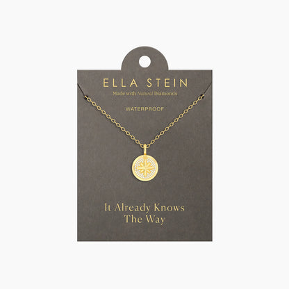 Quiet Faith Pendant Necklace in gold by Ella Stein