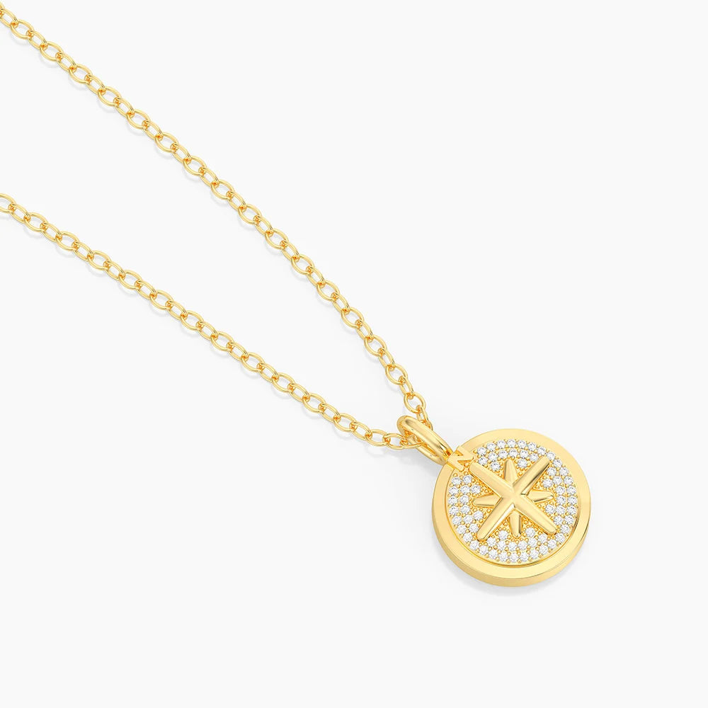 Quiet Faith Pendant Necklace in gold by Ella Stein