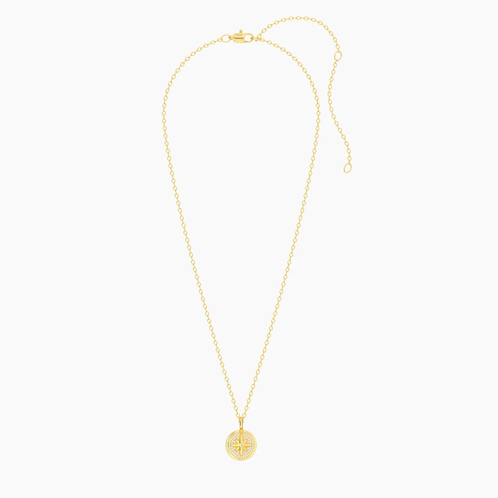 Quiet Faith Pendant Necklace in gold by Ella Stein