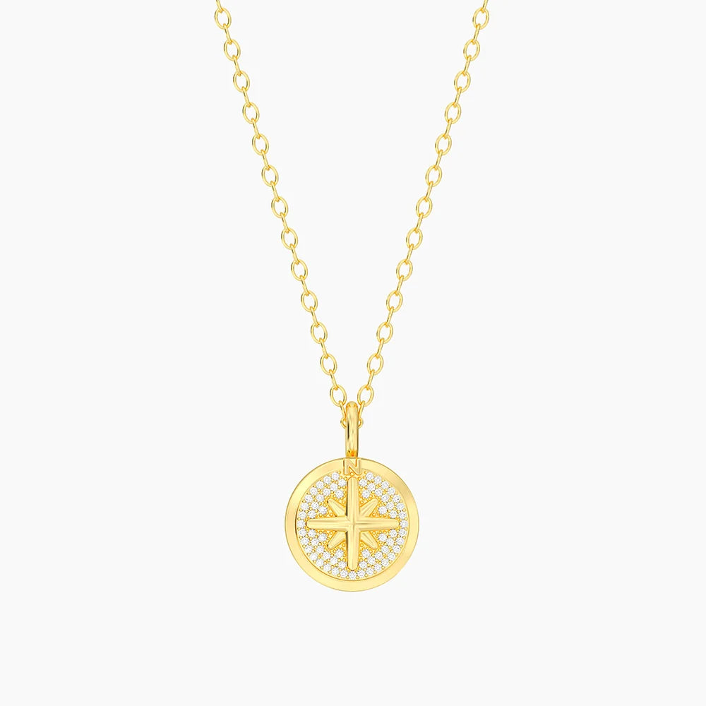 Quiet Faith Pendant Necklace in gold by Ella Stein