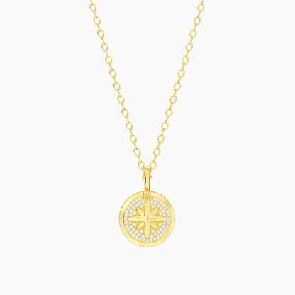 Quiet Faith Pendant Necklace in gold by Ella Stein