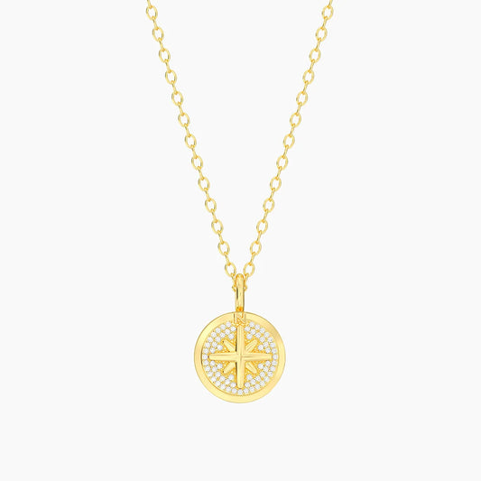 Quiet Faith Pendant Necklace in gold by Ella Stein