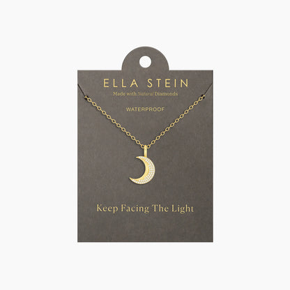 Moon Keeper Pendant Necklace in gold by Ella Stein