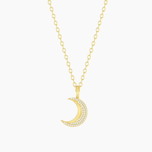 Moon Keeper Pendant Necklace in gold by Ella Stein