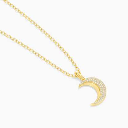 Moon Keeper Pendant Necklace in gold by Ella Stein