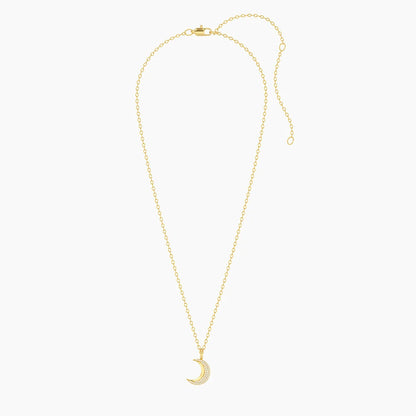 Moon Keeper Pendant Necklace in gold by Ella Stein