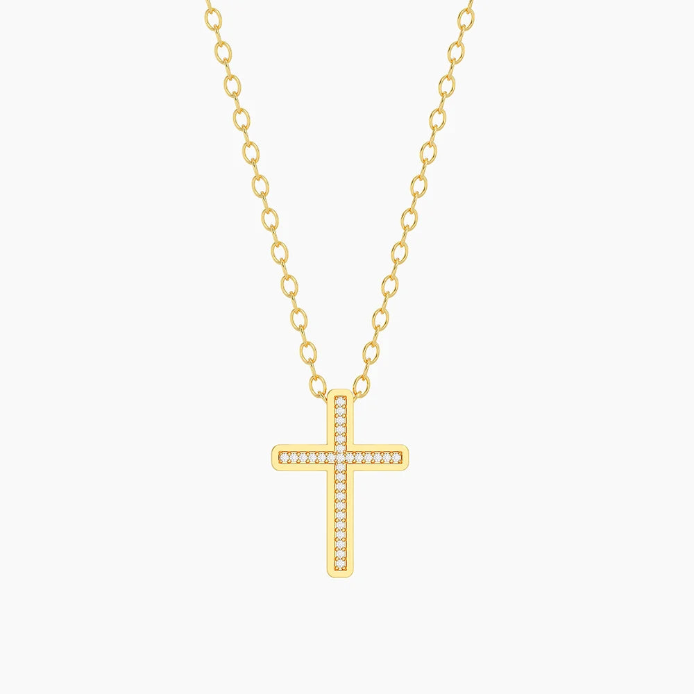 Keep The Faith! Pendant Necklace in gold by Ella Stein