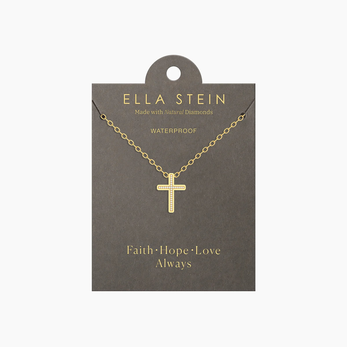Keep The Faith! Pendant Necklace in gold by Ella Stein