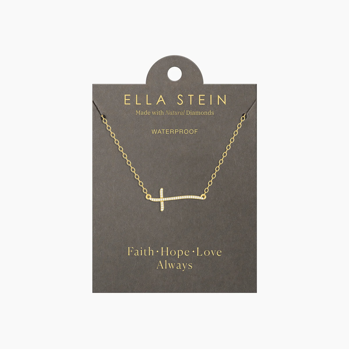 Criss Cross Pendant Necklace in gold by Ella Stein