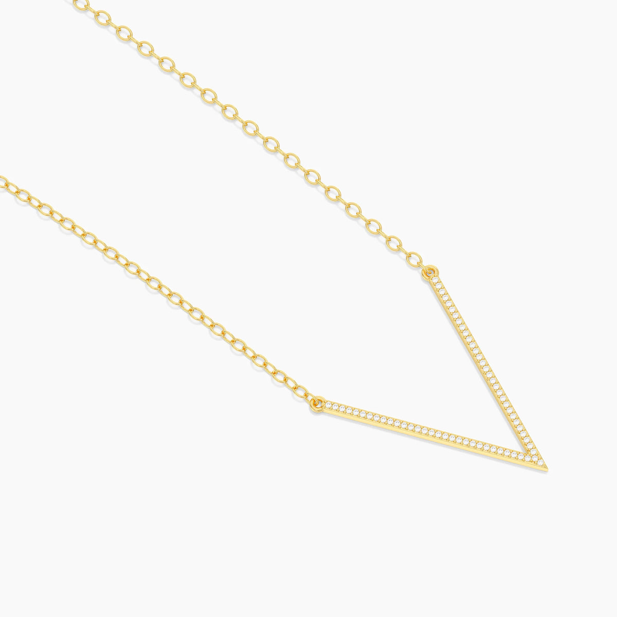 V To The T Pendant Necklace in gold by Ella Stein