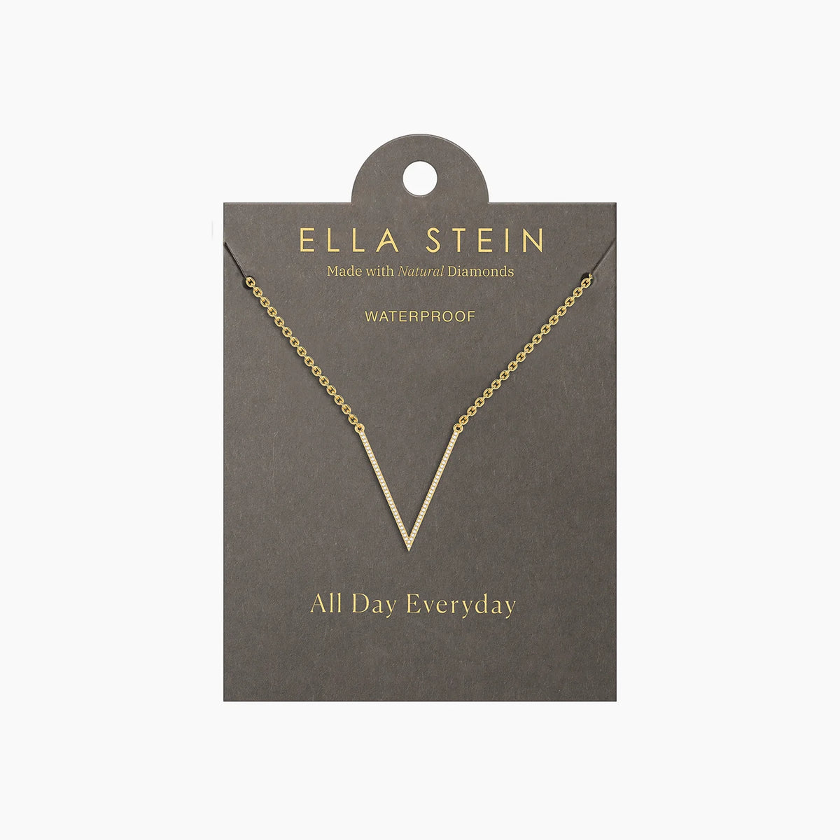 V To The T Pendant Necklace in gold by Ella Stein