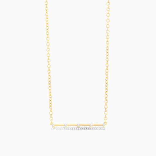 Hold The Bar High Pendant Necklace in gold by Ella Stein