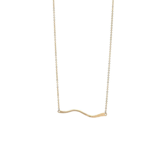 Wave Bar Necklace in gold by Kenda Kist