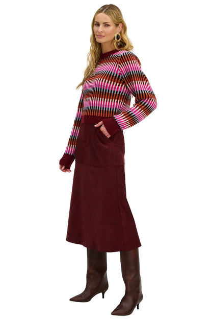 Nora Sweater in pink multi by Allison