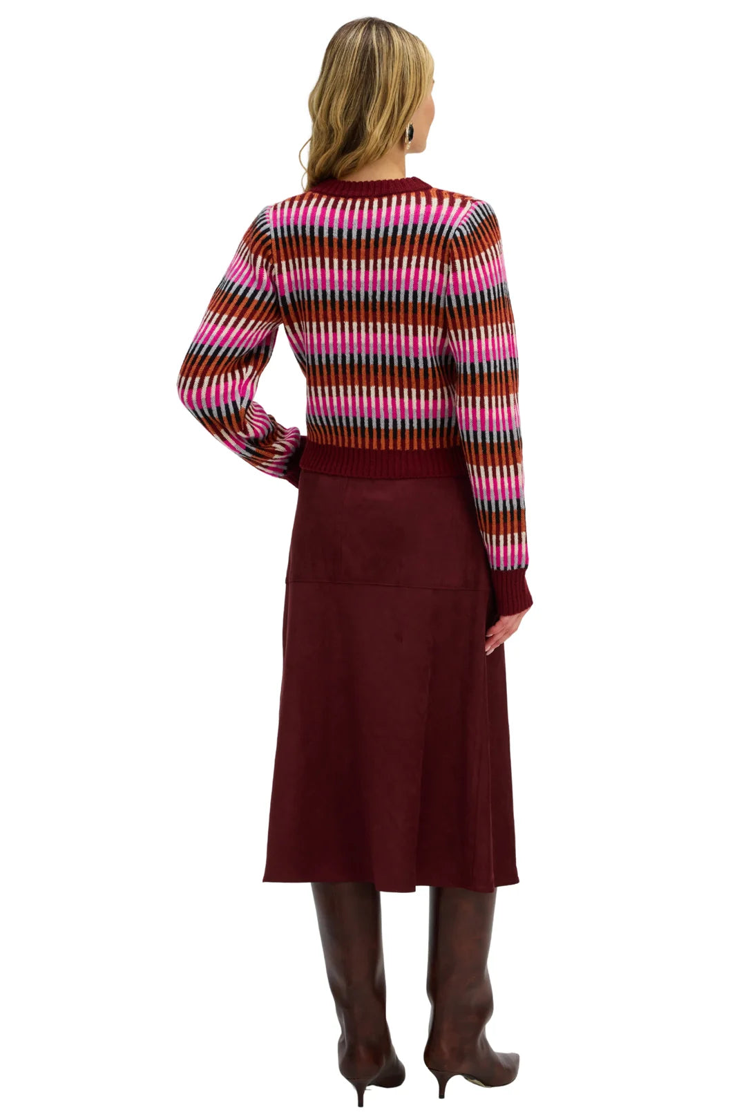 Nora Sweater in pink multi by Allison