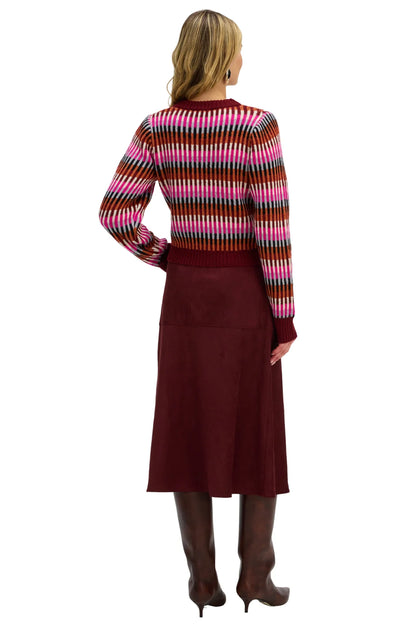 Nora Sweater in pink multi by Allison