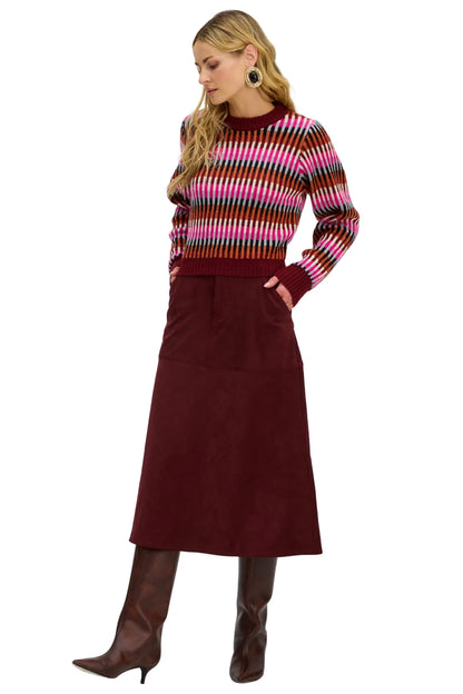 Nora Sweater in pink multi by Allison