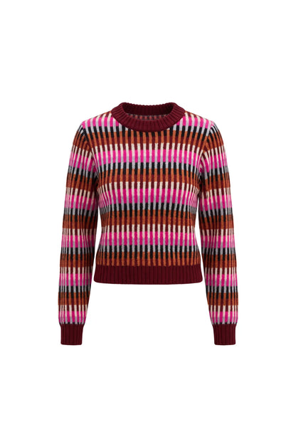 Nora Sweater in pink multi by Allison