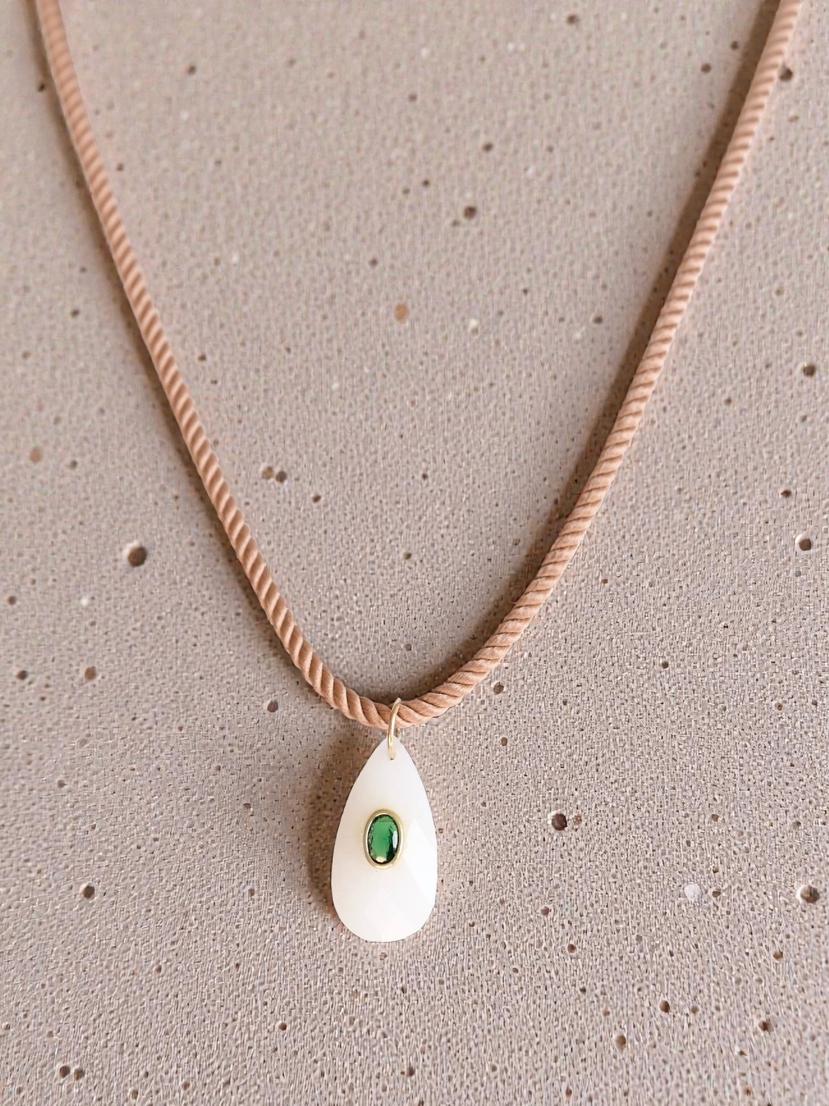 Cord Necklace in pink by Farrah B