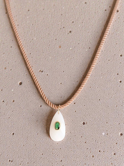 Cord Necklace in pink by Farrah B