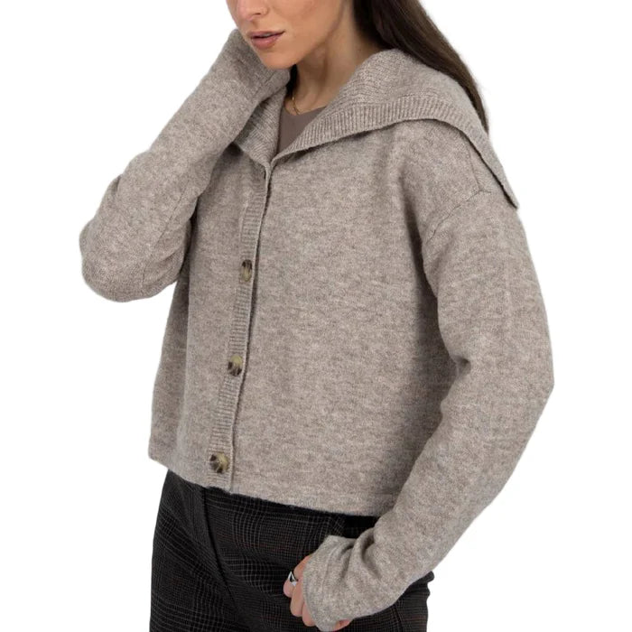 Echo Sailor Neck Cardigan in almond by RD