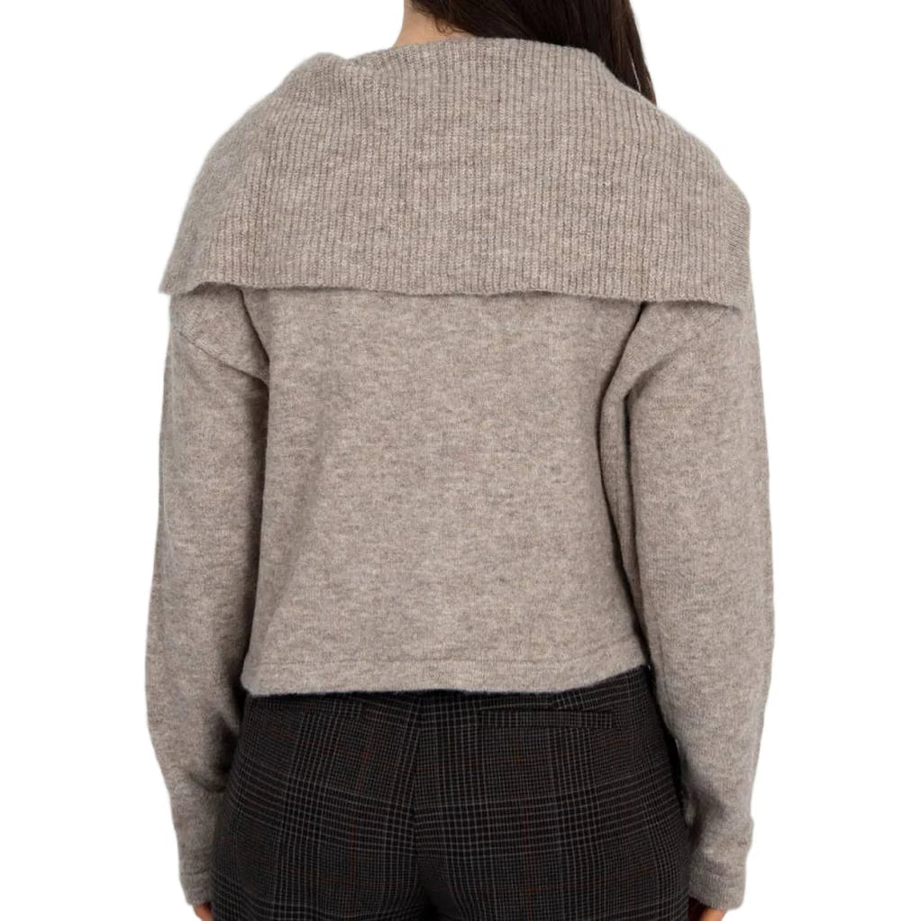 Echo Sailor Neck Cardigan in almond by RD