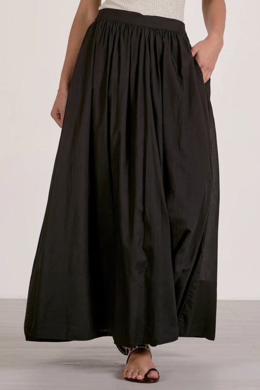 A-line Midi Skirt in black by Elan