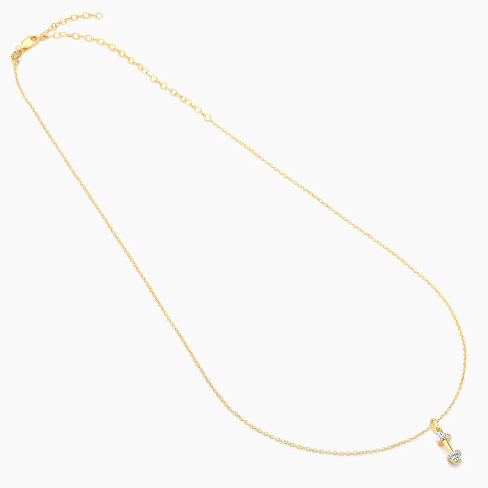 Pump It Up Pendant Necklace in gold by Ella Stein