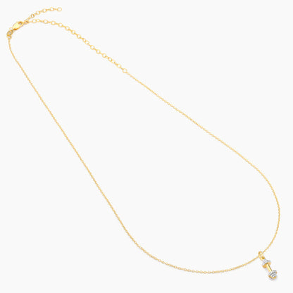 Pump It Up Pendant Necklace in gold by Ella Stein