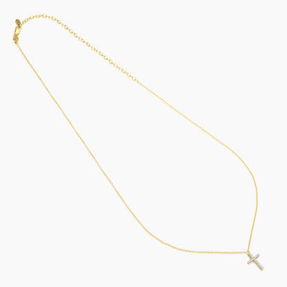 Believe Cross Pendant Necklace in gold by Ella Stein