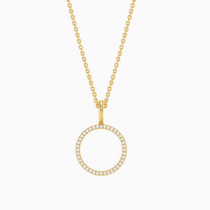 Standing O Pendant Necklace in gold by Ella Stein