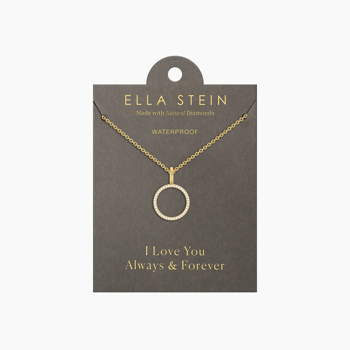 Standing O Pendant Necklace in gold by Ella Stein