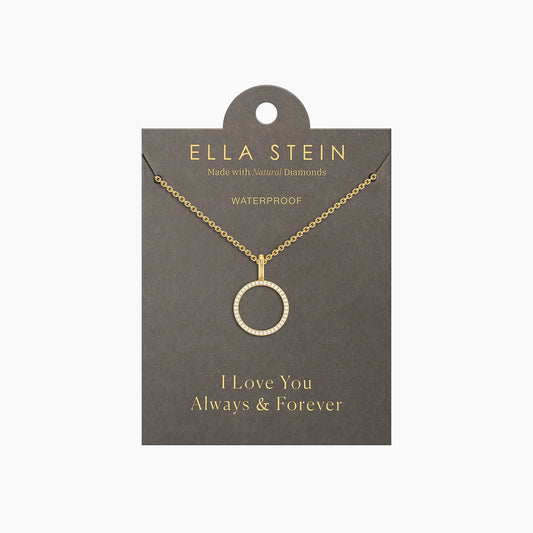 Standing O Pendant Necklace in gold by Ella Stein