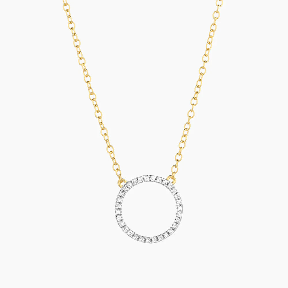 Standing O Pendant Necklace in gold by Ella Stein