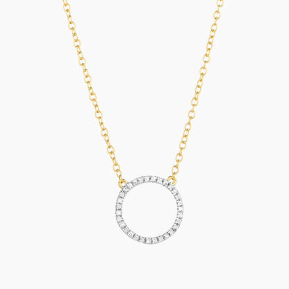 Standing O Pendant Necklace in gold by Ella Stein
